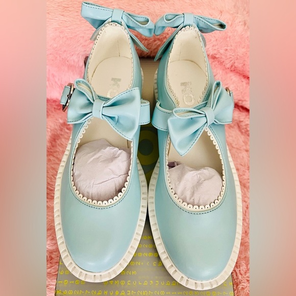 NIB Size 6 Dolls Kill KOI Footwear Just A Baby Mary Janes in Blue - Picture 4 of 9